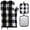 Black/White, variant on HEETLY Cotton Oven Mitts and Pot Holders Set with Silicone Grip, 4-Piece 392°F Heat Resistant, Red Plaid