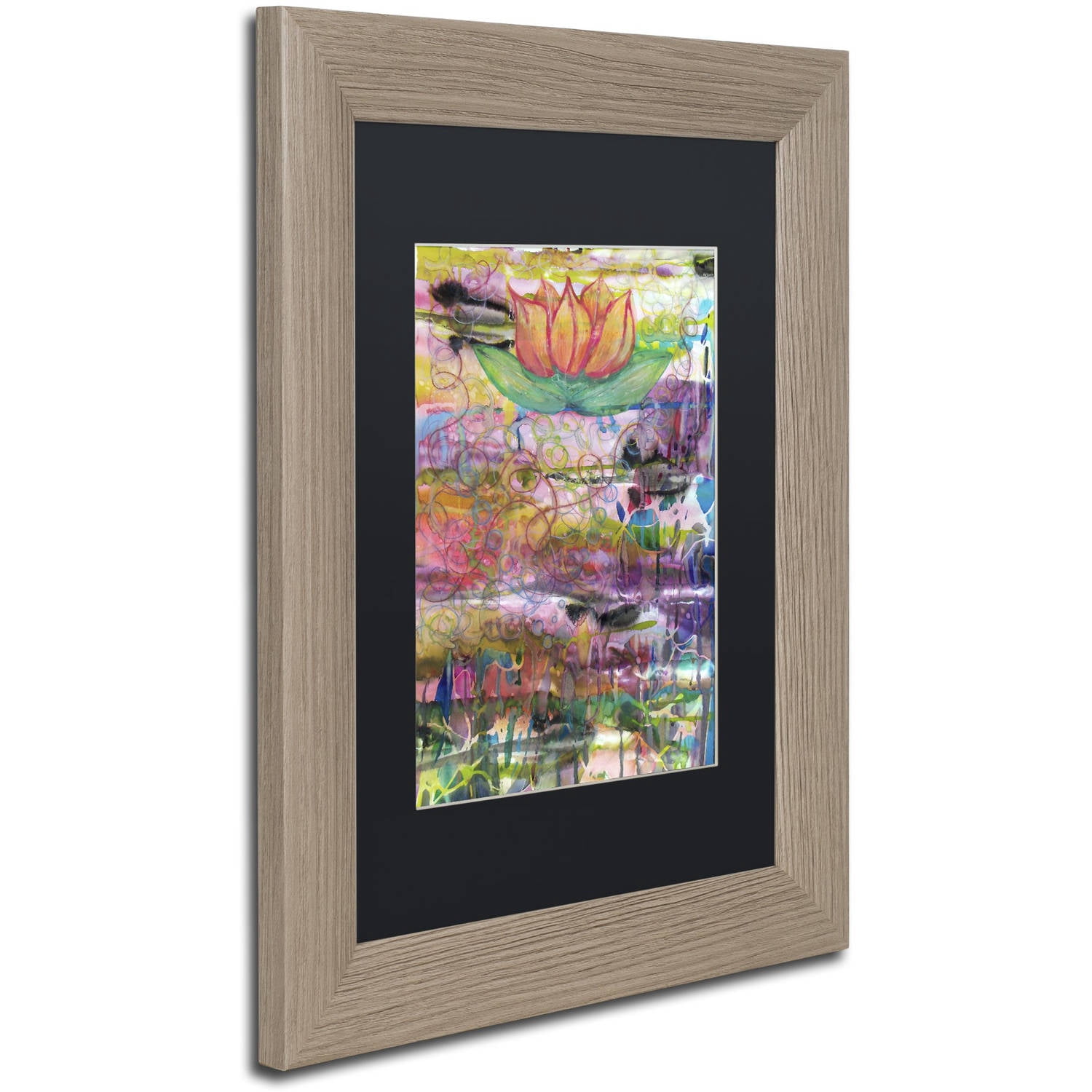 Trademark Fine Art "Path to Enlightenment" Canvas Art by Lauren Moss Black Matte, Birch Frame