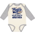 thumbnail image 3 of Inktastic Little Brother Worlds Best Boys Long Sleeve Baby Bodysuit, 3 of 5