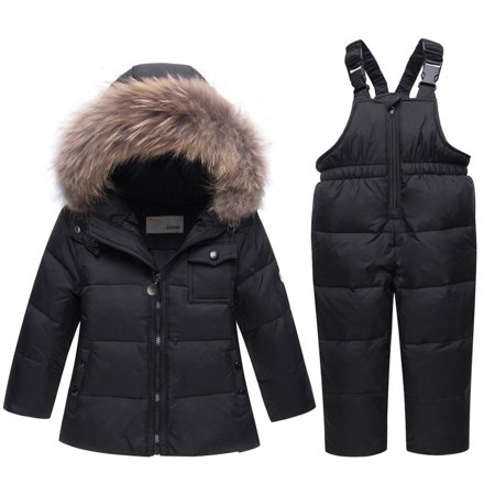 Kids Winter Hood Down Jacket Set