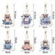 thumbnail image 4 of Juego Llaveros Con Diamantes 6 Uds. Dibujos Animados Doble Cara Forma Especial (búho), 4 of 6