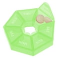 thumbnail image 6 of Unique Bargains 1 Pc Pill Case 7 Grid Polygonal Pill Box Light Green, 6 of 6