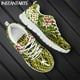 thumbnail image 1 of Zapatillas de deporte de primavera con estampado tribal polinesio de hibisco y plumeria de Chuuk para mujer, zapatos planos con cordones para caminar, 1 of 6