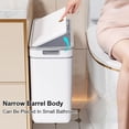 thumbnail image 6 of Joybos Wall Mounted Trash Can, Kitchen Compost Bin with Lid, 4 Gallon / 15.1 Liter Slim Plastic Trash Can, Small Garbage can, Hanging Waste Bin for Kitchen, Bathroom, Living Room, Bedroom, White, 6 of 11