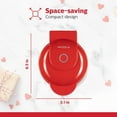 thumbnail image 4 of Holstein Housewares Personal Non-Stick Heart Waffle Maker, Red - 4-inch Waffles in Minutes, 4 of 8