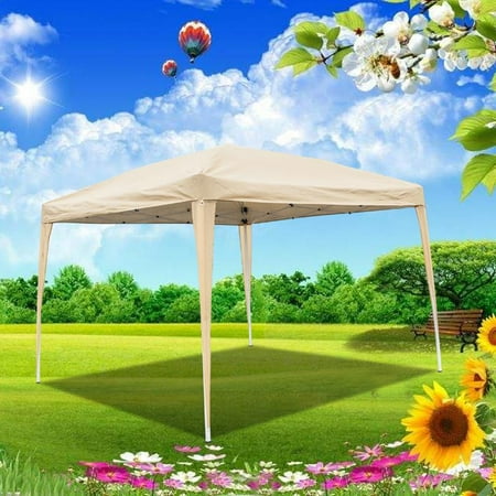Zimtown Outdoor Easy Pop Up Tent Cabana Canopy Gazebo without wall 10' x 10' Khaki