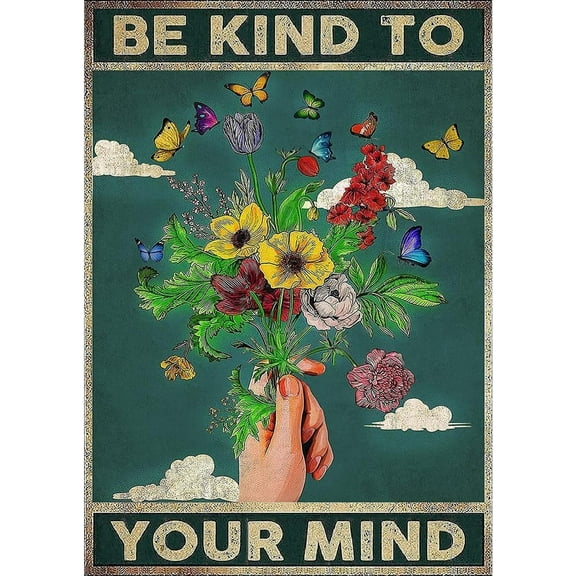 5D DIY Diamond Painting Set "Inspirational, Floral" Round Diamond Art Crafts for Adults, Suitable for Wall Decoration, Bedroom and Home Decoration