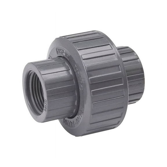 NDS U-0750-T Pipe Union 3/4 in FPT 3 in L Gray