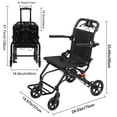 thumbnail image 3 of Fauteuil Roulant Manuel Léger et Pliable pour Adultes, Convient aux Embrasures Étroites de Porte, Supporte 220 Lb, 3 of 8