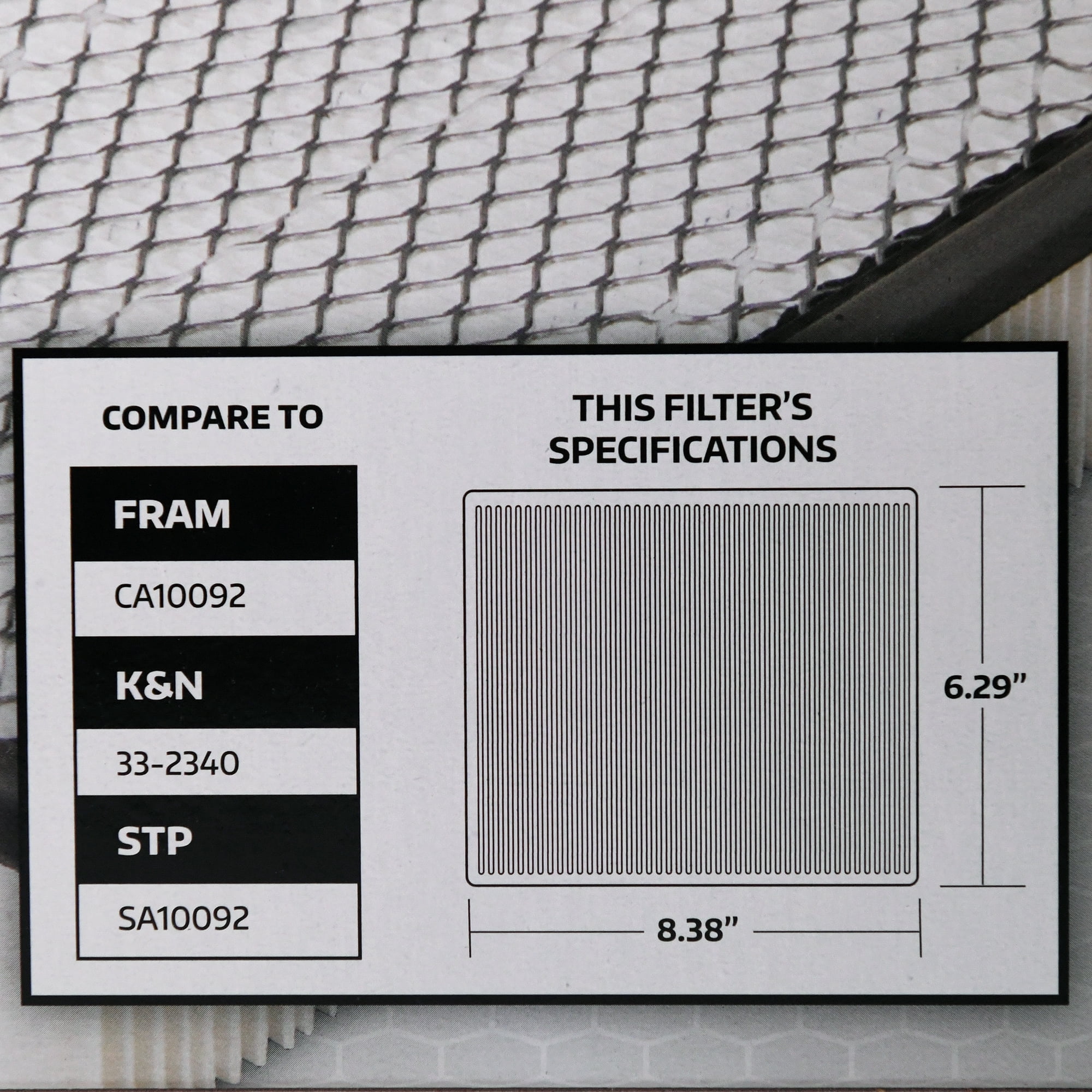 Super Tech 1300 Engine Air Filter, Replacement Filter for Ford Fits select: 2006-2012 FORD FUSION, 2006 LINCOLN ZEPHYR