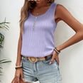 thumbnail image 3 of Cilsoka Women Summer Tank Tops Round Neck Sleeveless Front Pleated Button Down Tunic Casual Outfit 2026 Basic Loose Shirts, 3 of 7