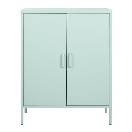 Furniturer Metal 2 Door Storage Cabinet File Locker Console Stand Light Green Walmart Canada