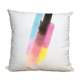 thumbnail image 1 of Blanc avec Coussin de Lignes Colorées, 1 of 1
