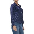 thumbnail image 3 of OAT New York Women's Velvet Holiday Western Shirt, 3 of 3