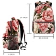 thumbnail image 2 of Peony Backpack Lightweight Bookbag Travel Rucksack Laptop Daypack for Women Men, 2 of 6