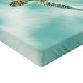 thumbnail image 2 of Ambesonne Sea Fitted Sheet, Endangered Turtle, Full Size, Pale Coffee Seafoam, 2 of 3