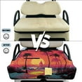 thumbnail image 5 of FKELYI Sunset Glow Palm Tree Print Golf Cart Seat Cover for EZGO Yamaha Club Cars Foldable Design Golf Cart Seat Towel Blanket with Pockets for Storage, Quilted Padding, 5 of 7