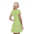 thumbnail image 2 of Women’s A Line Green Summer Dress, Retro Triangle Arrangement, Cross Wrap V Neck, 6 Sizes, by Ambesonne, 2 of 2