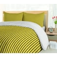thumbnail image 5 of Ambesonne Retro Duvet Cover Sets, Abstract Polka Dotted Pattern, 2-King, Mustard and Charcoal Grey, 5 of 7