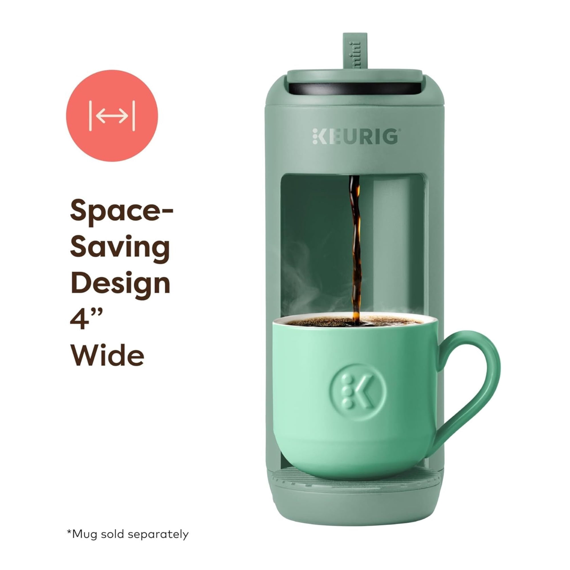 Restored Keurig K-Mini Mate Single Serve K-Cup Pod Compact Portable Coffee Maker, Glamping Green (Refurbished)
