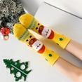 thumbnail image 5 of 3 Pairs Christmas Socks Kids Boys Girls Socks Santa Claus Reindeer Snowman Colourful Funny Cotton Soft Warm Socks Christmas Gift 1-12Y, 5 of 6