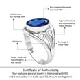thumbnail image 6 of 925 Sterling Silver Women Jewelry Blue Sapphire Simulated Ring, 6 of 9