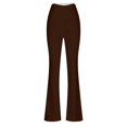 thumbnail image 5 of Jxximdong Leggings for Women Womens Stretch High Waist Leggings Regular Solid Flared Pants Active Workout Yoga Pants Trousers Brown L Yoga Pants, 5 of 5