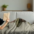 thumbnail image 3 of Fantasy Soft Flannel Fleece Throw Blanket, Westernly Geisha with Cry Make-Up Wrapped by Spiralling Dragon, Cozy Plush for Indoor and Outdoor Use, 70" x 90", Olive Green Eggshell, by Ambesonne, 3 of 5