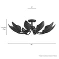 thumbnail image 6 of Hunter - Juneway 10-light Matte Black, Extra Large Flush Mount Light, Dimmable, Transitional Style, Candle Shaped, for Bedrooms, Dining, Living Rooms - 48220, 6 of 7