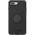 thumbnail image 1 of PopSockets Otter + Pop for iPhone 7 Plus and 8 Plus OtterBox Defender Series Case Phone Grip and Phone Stand, PopGrip, Collapsible, Swappable Top, Black and Aluminum Black, 1 of 5