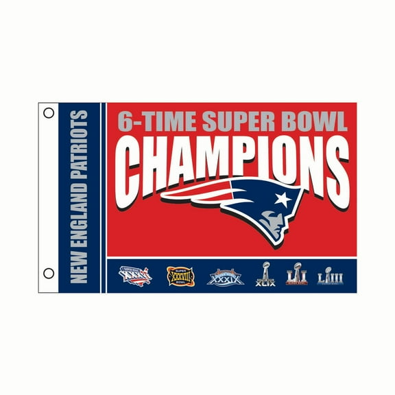New England Patriots 3' x 5' Super Bowl Champions Single-Sided Flag