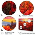 thumbnail image 3 of Designart "Serenading Red Crimson Blooms" Flower Floater Framed Canvas Art Print, 3 of 5