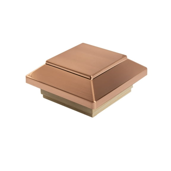 Deckorators 4 in. x 4 in. Victoria Copper Plateau Cedar Post Cap