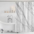 thumbnail image 4 of Marble Waterproof Fabric Shower Curtain,Modern Grey White Rock Monochrome Simple Waterproof Fabric Shower Curtain for Bathroom Curtains Bathtubs Hotel Shower Curtains with 12 Hooks Standard 72x72, 4 of 8