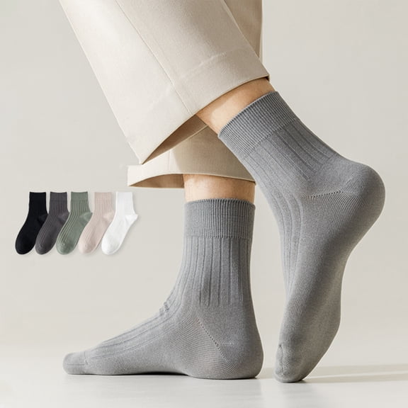 Lumtrix Men's Thin Breathable Ankle Socks Summer Lightweight Wicking Dress Business Casual Socks Coffee One Size