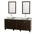 Contemporary Double Bathroom Vanity in Espresso