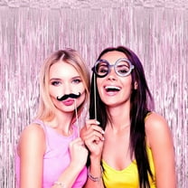 Foil Curtain Backdrop, Streamers Party Decorations, Metallic Tinsel Foil Fringe Curtains Photo Booth Props for Birthday Wedding Christmas Holiday Celebration Decorations, 3.3x9.9 ft