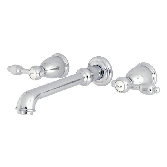 Kingston Brass KS7021TAL Tudor Two-Handle Wall Mount Roman Tub Faucet, Polished Chrome