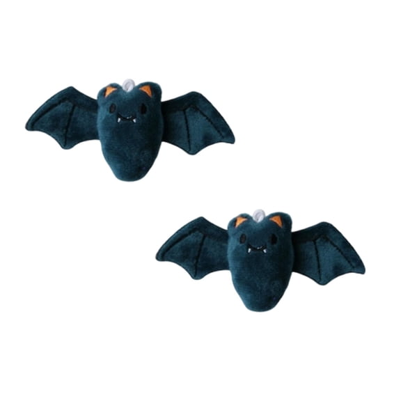 2Pcs Halloween Bat Plush Squeaky Chew Toy Soft Crinkle For Cats & Small Dogs, Gentle Texture Interactive Fetch & Cuddle Toy 4.33X1.97"