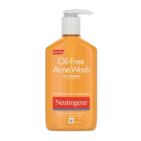 Neutrogena Oil-Free Acne Facial Cleanser, Oily, 9.1 fl oz