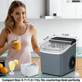 thumbnail image 2 of Ice Maker Countertop, Portable Ice Machine, Self-Cleaning Ice Makers with Basket and Scoop, 9 Cubes in 6 Mins, 26 lbs per Day, Ideal for Home, Kitchen,ETL and FDA certificate., 2 of 11