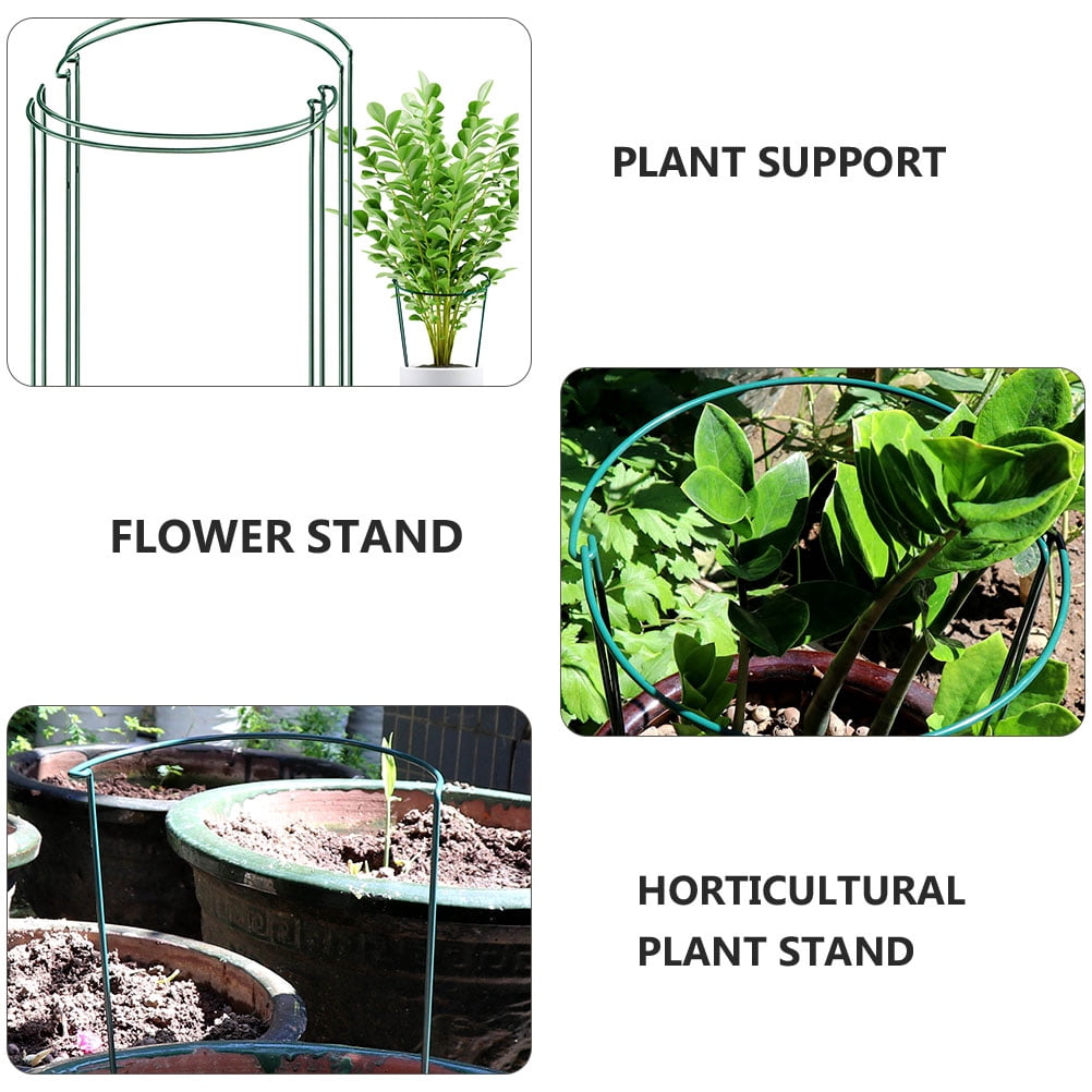 FESTFENDS 4Pcs Climbing Frame Plant Support Green Iron for Tomato Garden