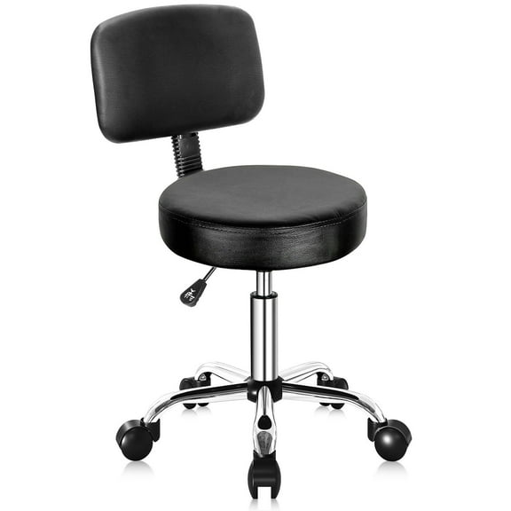 CRXX Rolling Stool Adjustable Hydraulic Massage Spa Salon Stool Chair with Back Rest