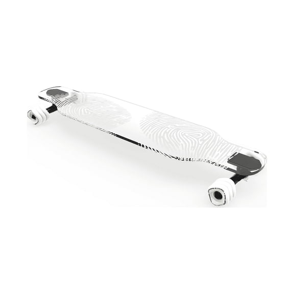 Shark Wheel Fingerprint Clear Longboard with Lights