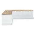 thumbnail image 2 of Linon Romero Casual Wood Corner Dining Breakfast Nook with Storage, White/Natural, 2 of 27