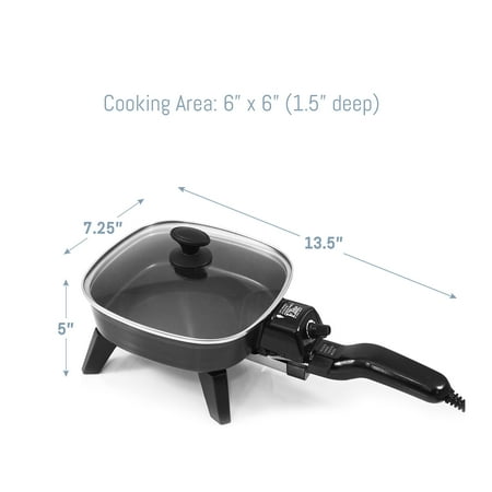 

Elite by Maxi Matic Cuisine 7 Electric Skillet with Glass Lid
