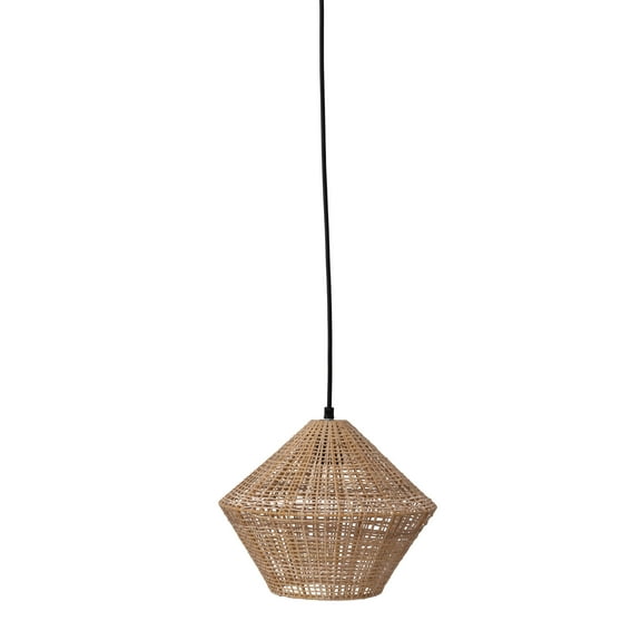 Creative Co-Op Handwoven Rattan Ceiling Light, Natural