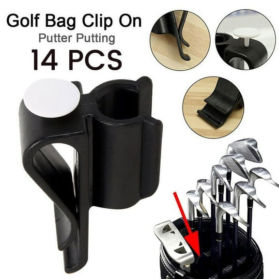 14Pcs Golf Bag Clip on Putter Clamp Holder Putting Organizer Club Ball Marker