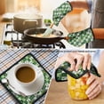 thumbnail image 4 of St. Patrick's Day and Gnomes Green Kitchen Oven Mitt and Pot Holder Set 2 Pcs, Heat Resistant Up To 392 °F, for Baking, Cooking and Grilling, 4 of 6