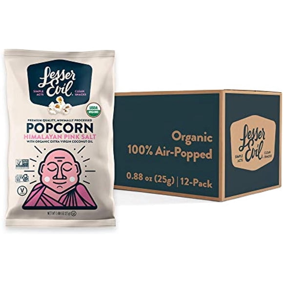 Lesser Evil Popcorn Sweetheart Multipack Variety - 12-Pack (8/.6 oz.)
